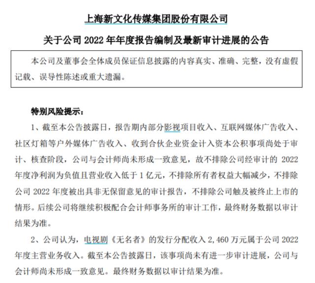 ？急发关注函！与会计师审计存分歧，这家退市边缘公司悬了