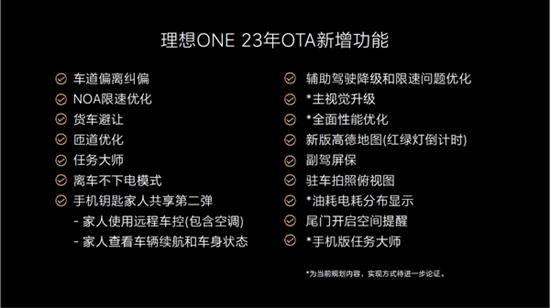 停产不停更 理想汽车公布理想ONE升级计划