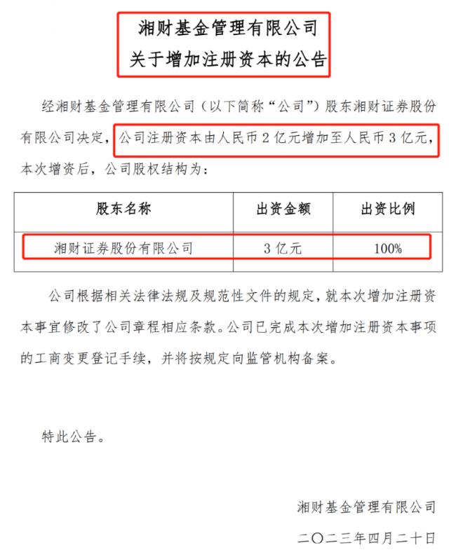 1个亿！又有基金公司被大举增资