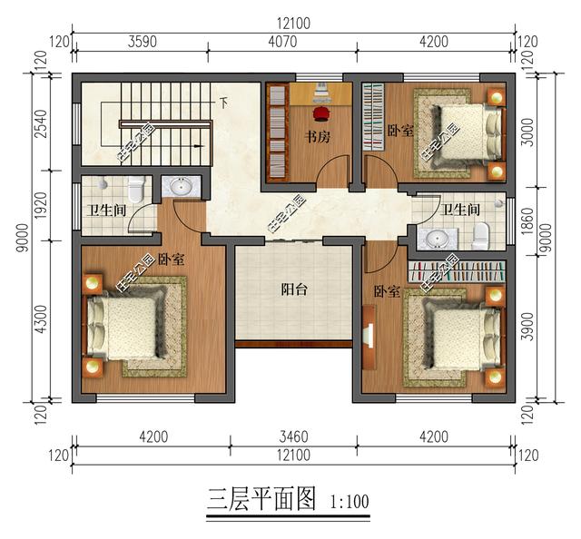 5套12×9米户型，如果你家也是相同尺寸，那相当于免费定制设计了