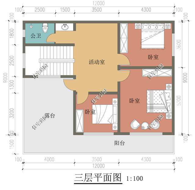 5套12×9米户型，如果你家也是相同尺寸，那相当于免费定制设计了