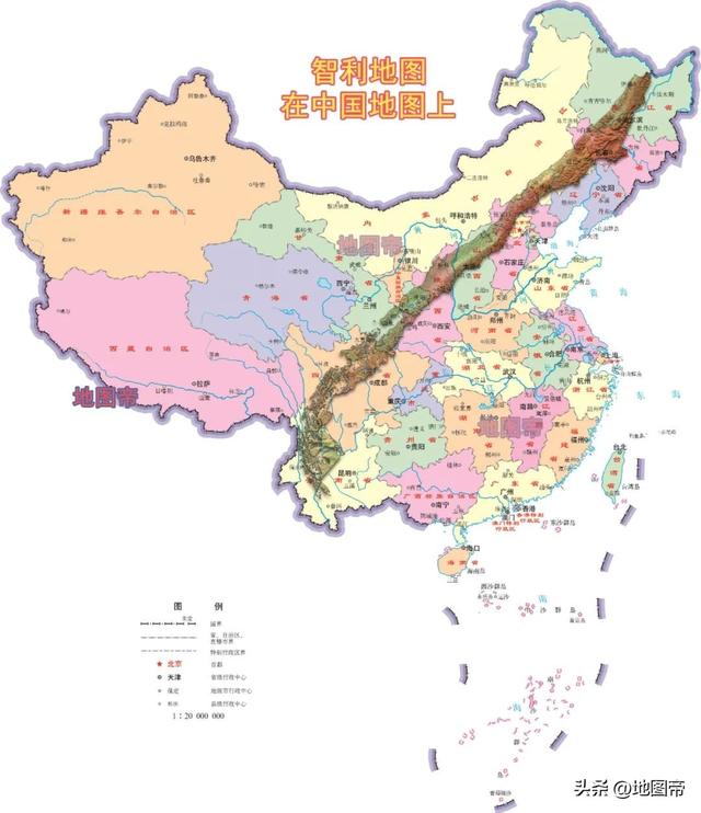 哪些国家的地图，“装得下”狭长的智利？