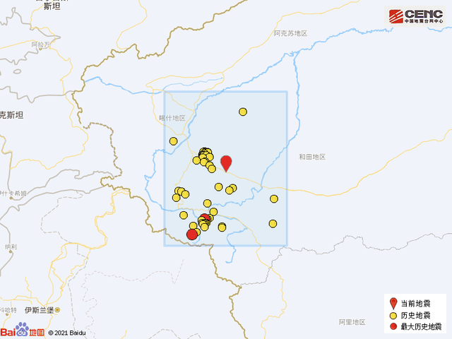 新疆和田地区皮山县发生3.4级地震