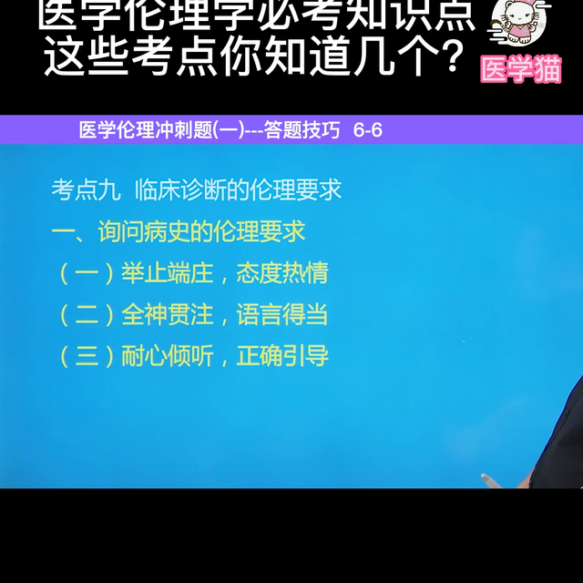 医学伦理学冲刺题答题技巧(一) 必考知识点6#医考