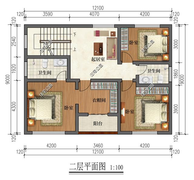 5套12×9米户型，如果你家也是相同尺寸，那相当于免费定制设计了