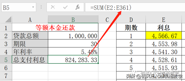 Excel太强大了，居然还能计算房贷月供和利息