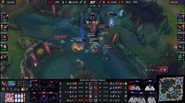 LOL-LPL：Ruler金克丝团战斩获三杀，JDG攻势凌厉1-0 BLG