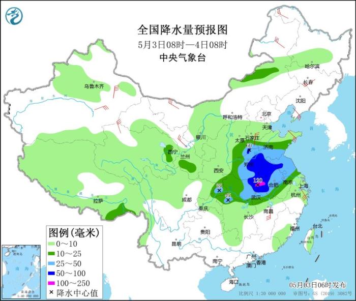 江汉黄淮江淮等地将有强降雨过程