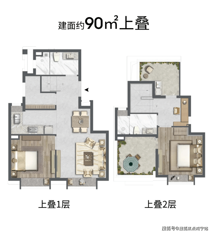 「佘山望」松江佘山别墅楼盘(佘山望)90-130㎡叠加联排,佘山望总价407万起