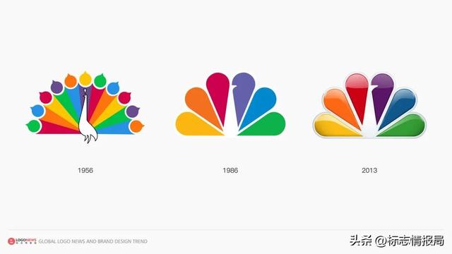 美国全国广播公司 NBC 更新彩色孔雀LOGO，赋予更鲜艳明亮的色彩