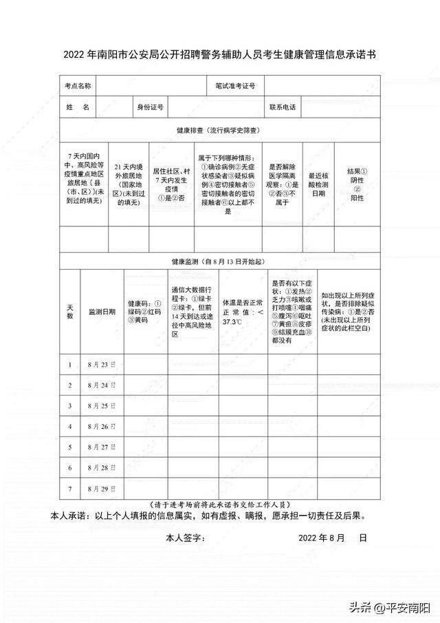 2023年南阳市公安局公开招聘警务辅助人员资格确认及体能测试的公告