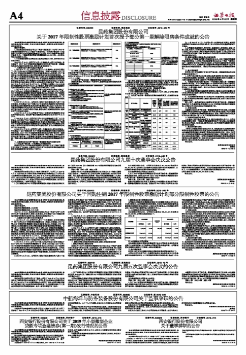 昆药集团股份有限公司关于2017年限制性股票激励计划首次授予部分第一期解除限售条件成就的公告