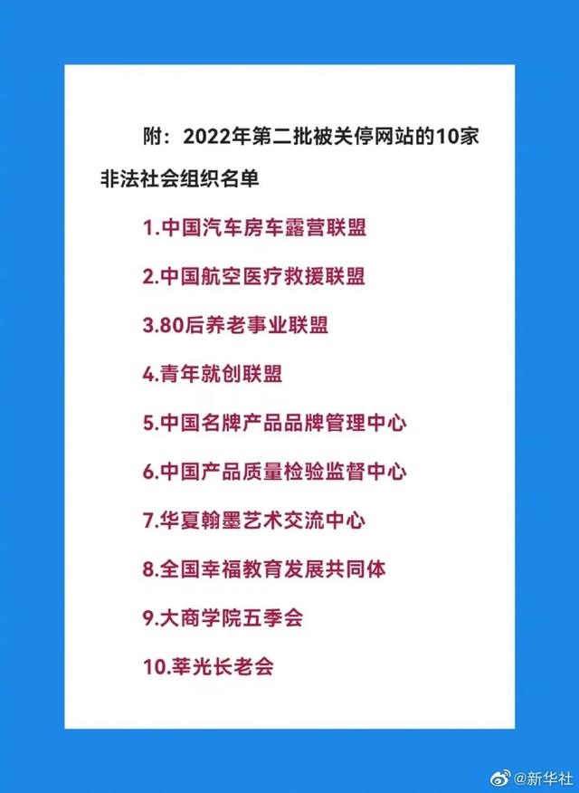 这10家非法社会组织网站，被关停！