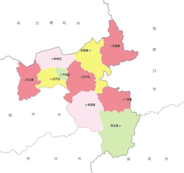 大同10区县GDP：平城区突破500亿，阳高县领先灵丘县，浑源县第9