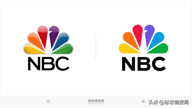 美国全国广播公司 NBC 更新彩色孔雀LOGO，赋予更鲜艳明亮的色彩