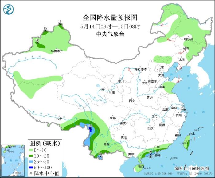 云南等地有较强降雨 华北黄淮部分地区将有高温