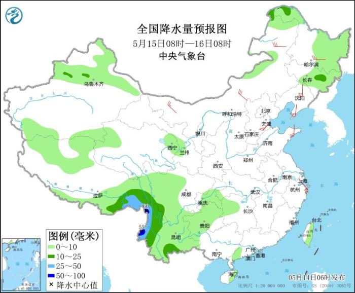 云南等地有较强降雨 华北黄淮部分地区将有高温