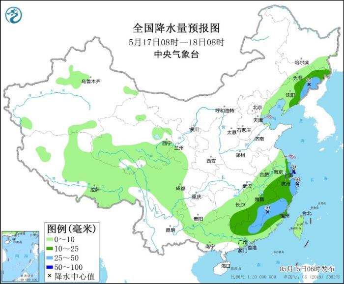 江南等地将有明显降雨 华北黄淮部分地区有高温