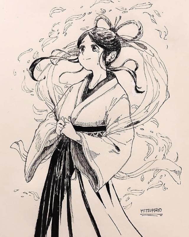 一组卡通人物形象插画欣赏，来自日本插画师mitsumayo