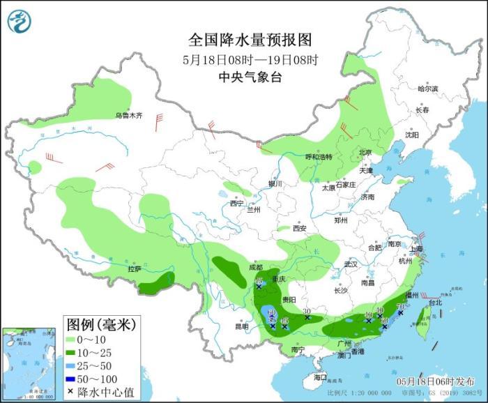 江南华南等地仍有降雨  北方地区将有大风沙尘