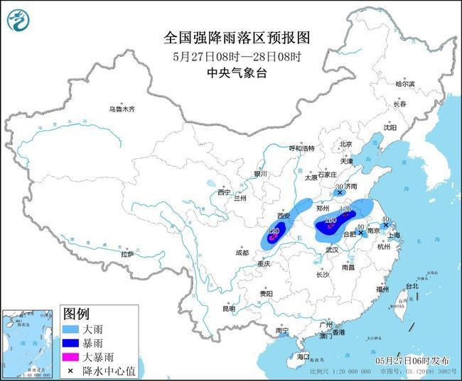 蓝色预警继续 7省市有大到暴雨 四川河南安徽等局地有大暴雨