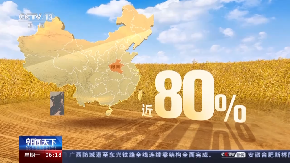 中国丰收地图来啦！一组数字看三夏