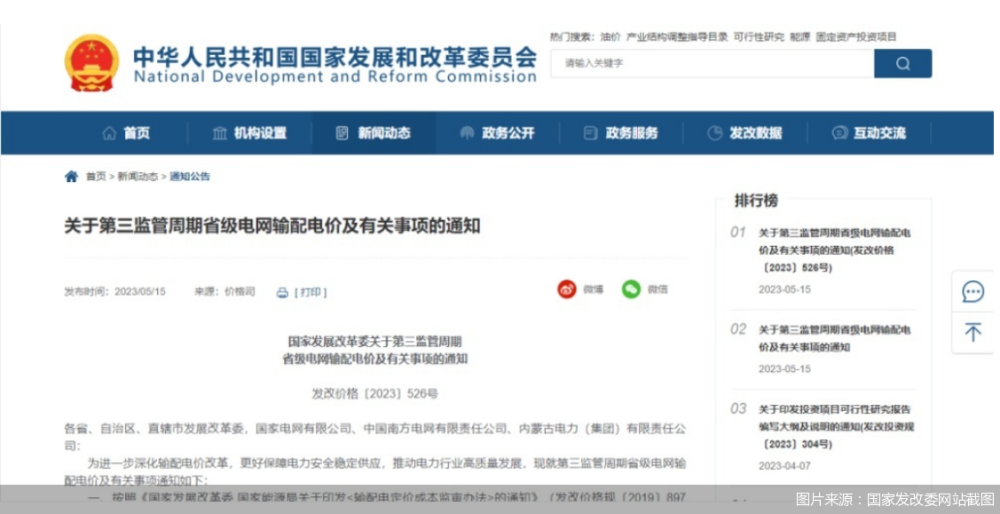 图片来源：国家发改委网站截图