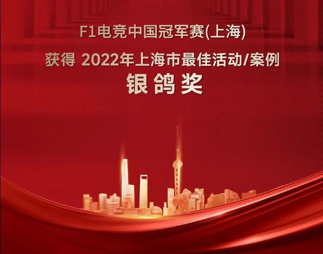 以赛事为载体展现城市形象，F1电竞中国冠军赛获评上海市“银鸽奖”