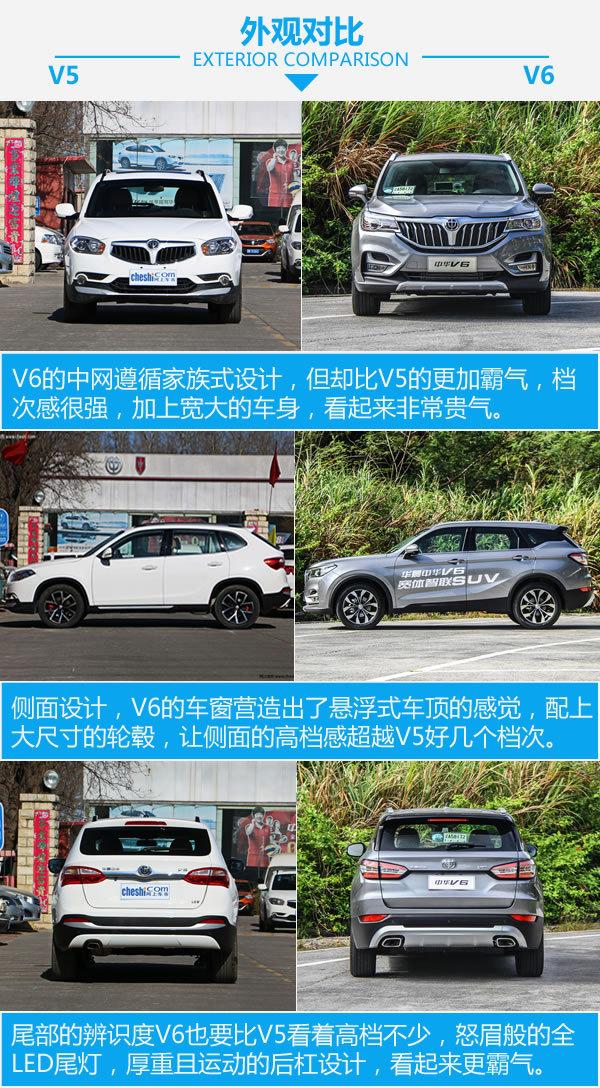 这两款车简直不是一个时代的 中华V5对中华V6