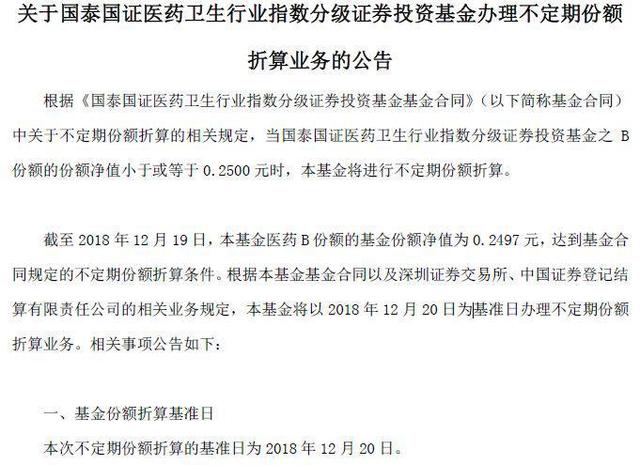 又一个分级基金下折了，基金投资要注意哪些问题？