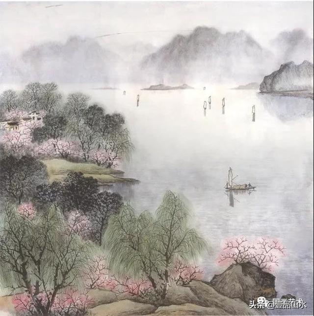 江南山水《江南三月》画法解析