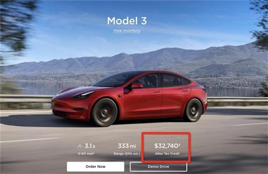 特斯拉Model 3美国售价将低于20万