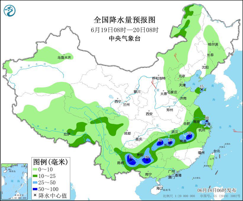 南方地区有大范围较强降水过程 华北等地仍有高温天气