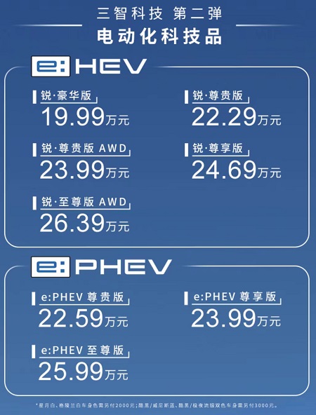 丰富车型矩阵 全新一代皓影e-PHEV&e-HEV双车上市