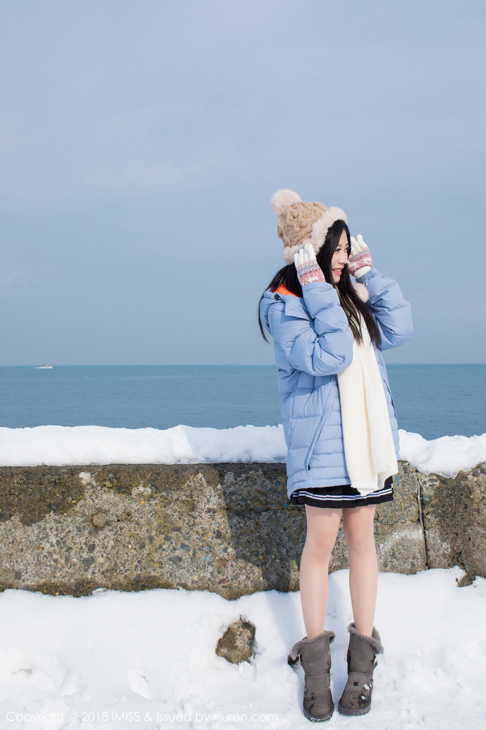 清纯女神许诺旅拍户外雪地优雅气质唯美写真