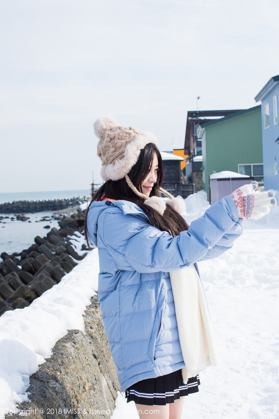 清纯女神许诺旅拍户外雪地优雅气质唯美写真