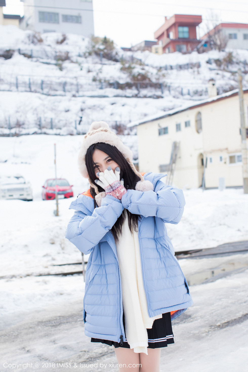 清纯女神许诺旅拍户外雪地优雅气质唯美写真