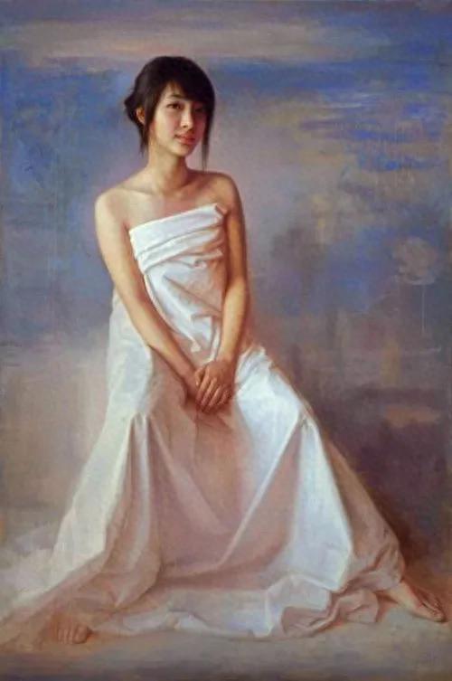 畸形的艺术真的美吗，油画大师江兴永女人画的美女，丰盈而知性美