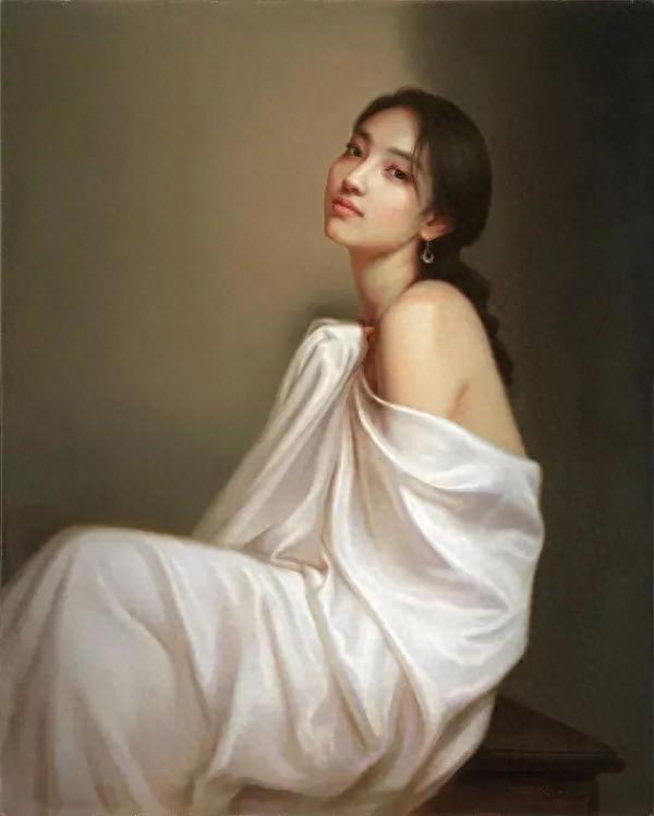 畸形的艺术真的美吗，油画大师江兴永女人画的美女，丰盈而知性美