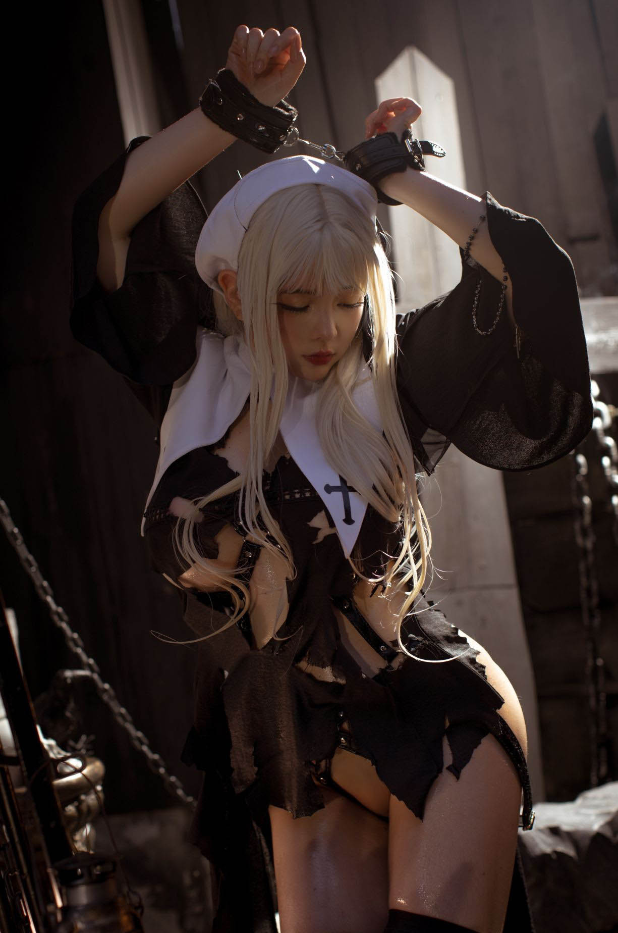 cosplay监狱之美NinJA阿寨寨赎罪修女