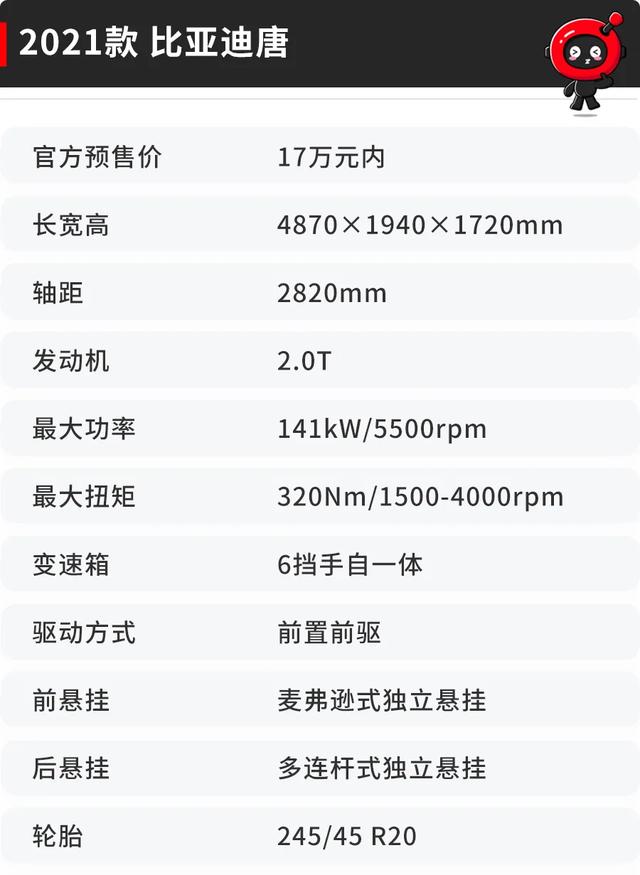 2.0T+6AT，顶配不到17万，国产7座SUV中的真旗舰，试驾比亚迪唐